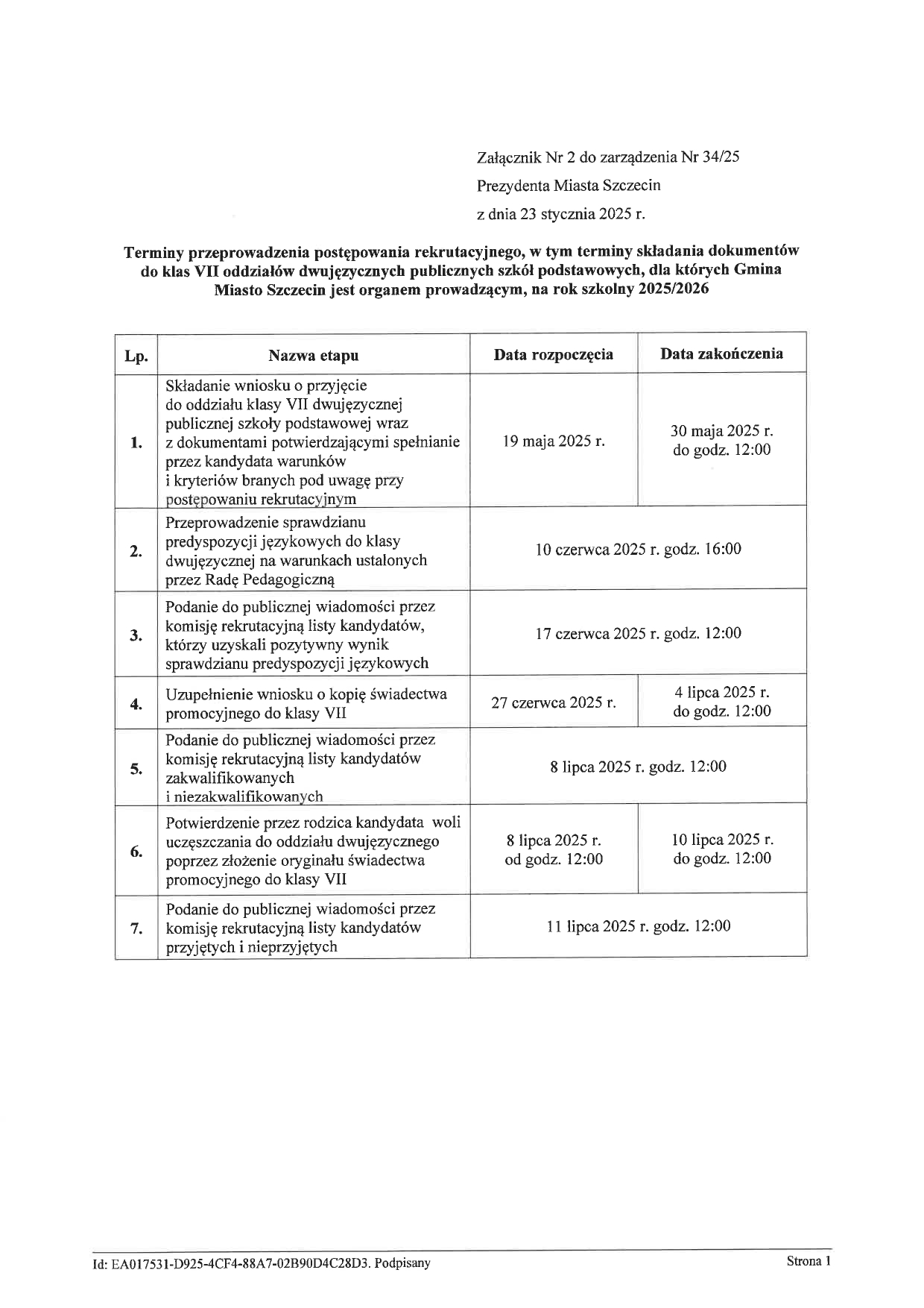 Zarzadzenie nr 34 25 Prezydenta Miasta Szczecin z dnia 23 stycznia 2025 r. page 0003